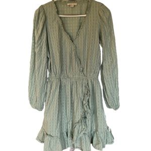 Green American Eagle Wrap Dress
